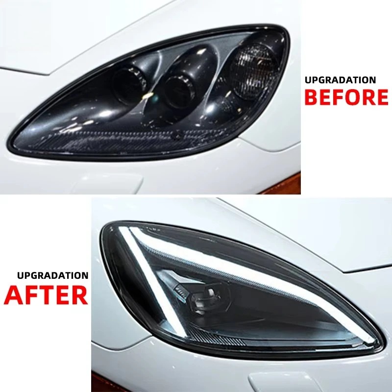YU GUANG for  Corvette C6 2005-2013 Headlights Upgrade LED Front Lamp White Dynamic DRL Headlamps Front Light Assembly
